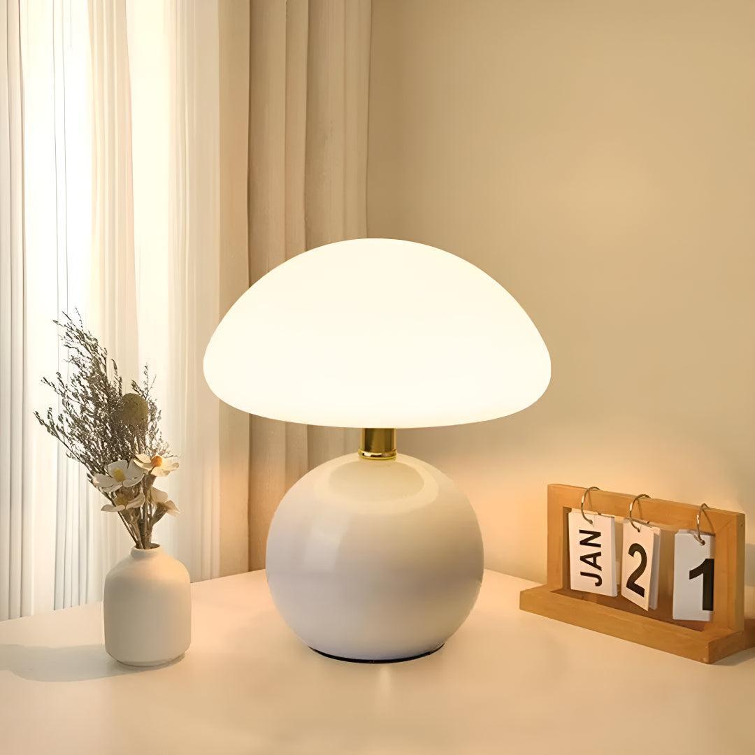 Blush Cloud Bedside Table Lamp With Ambient Lighting