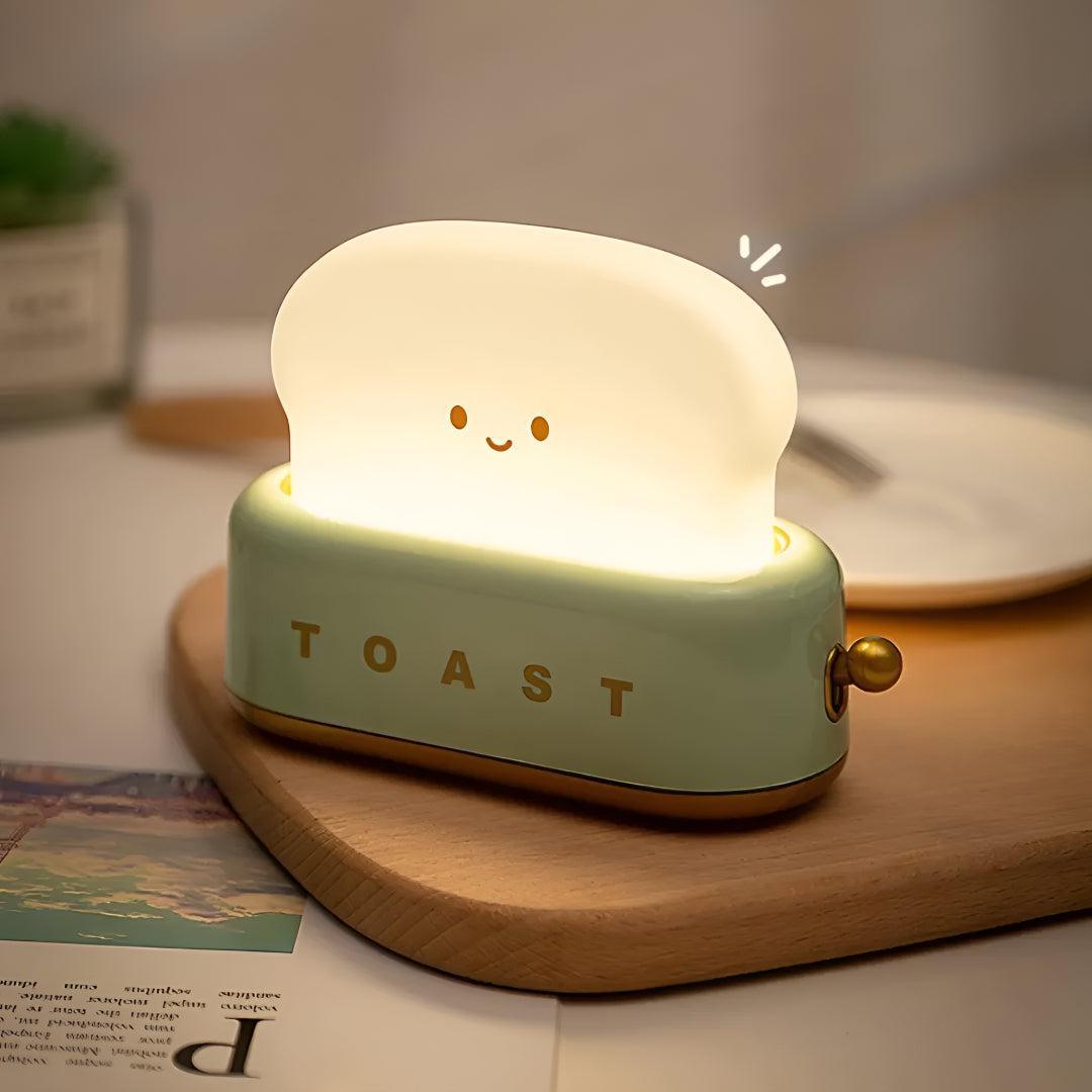 Cute Toaster Table Desk Lamp With Adjustable Brightness