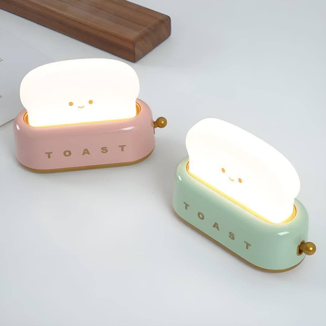 Cute Toaster Table Desk Lamp With Adjustable Brightness