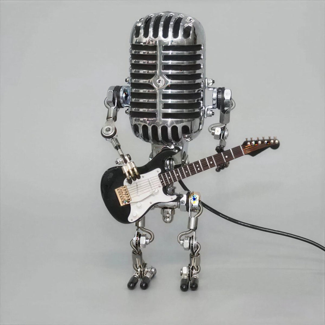 Dimmable Retro Desk Lamp With Microphone And Guitar Design