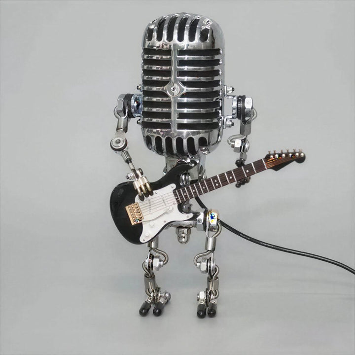 Dimmable Retro Desk Lamp With Microphone And Guitar Design
