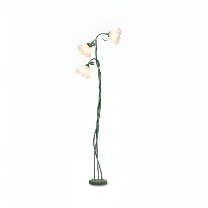 Dual Floral Floor Lamp With Calla Flower Design