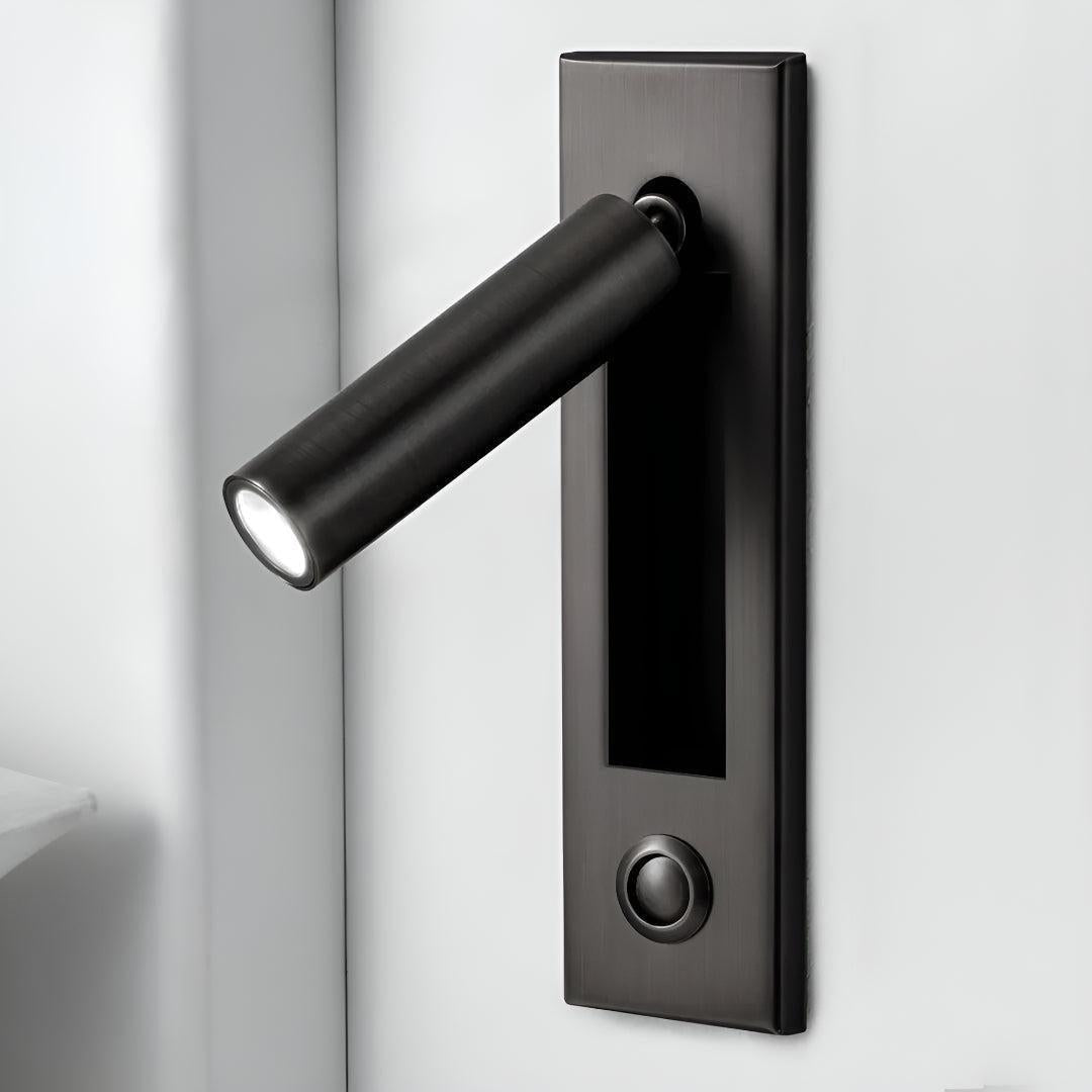 Embedded Recessed Bed Side Wall Light For Reading With Adjustable Head