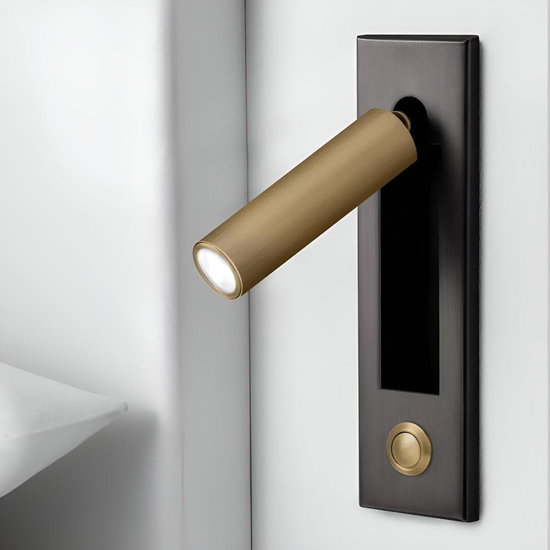 Embedded Recessed Bed Side Wall Light For Reading With Adjustable Head
