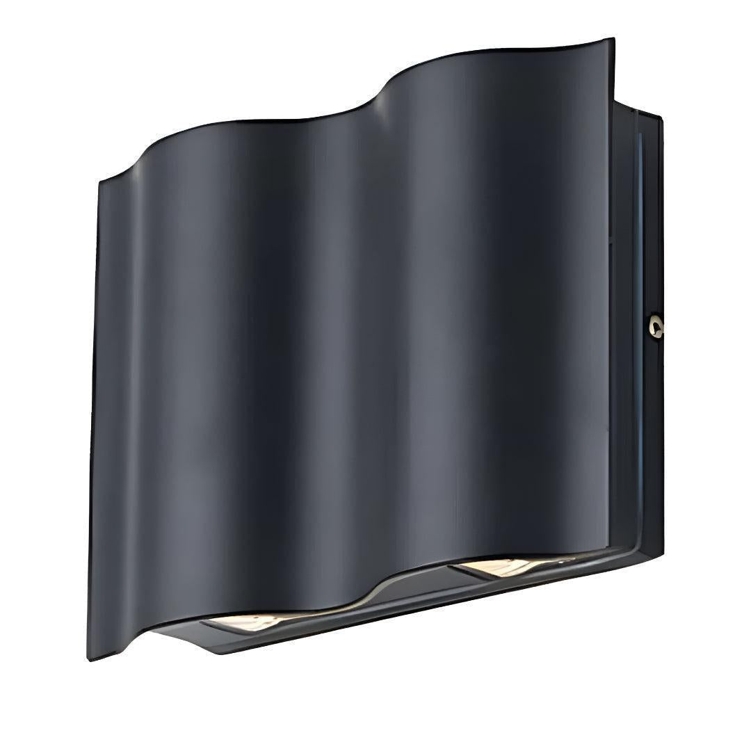 Exterior Waved Curved Wall Light With Up And Down Lighting