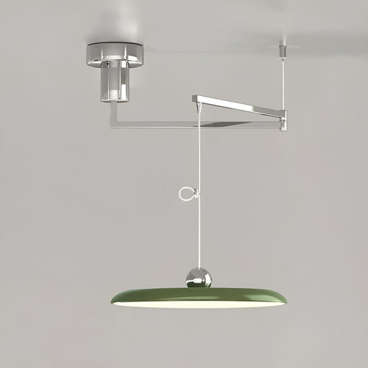 Flat Pendant Light With Adjustable Arm