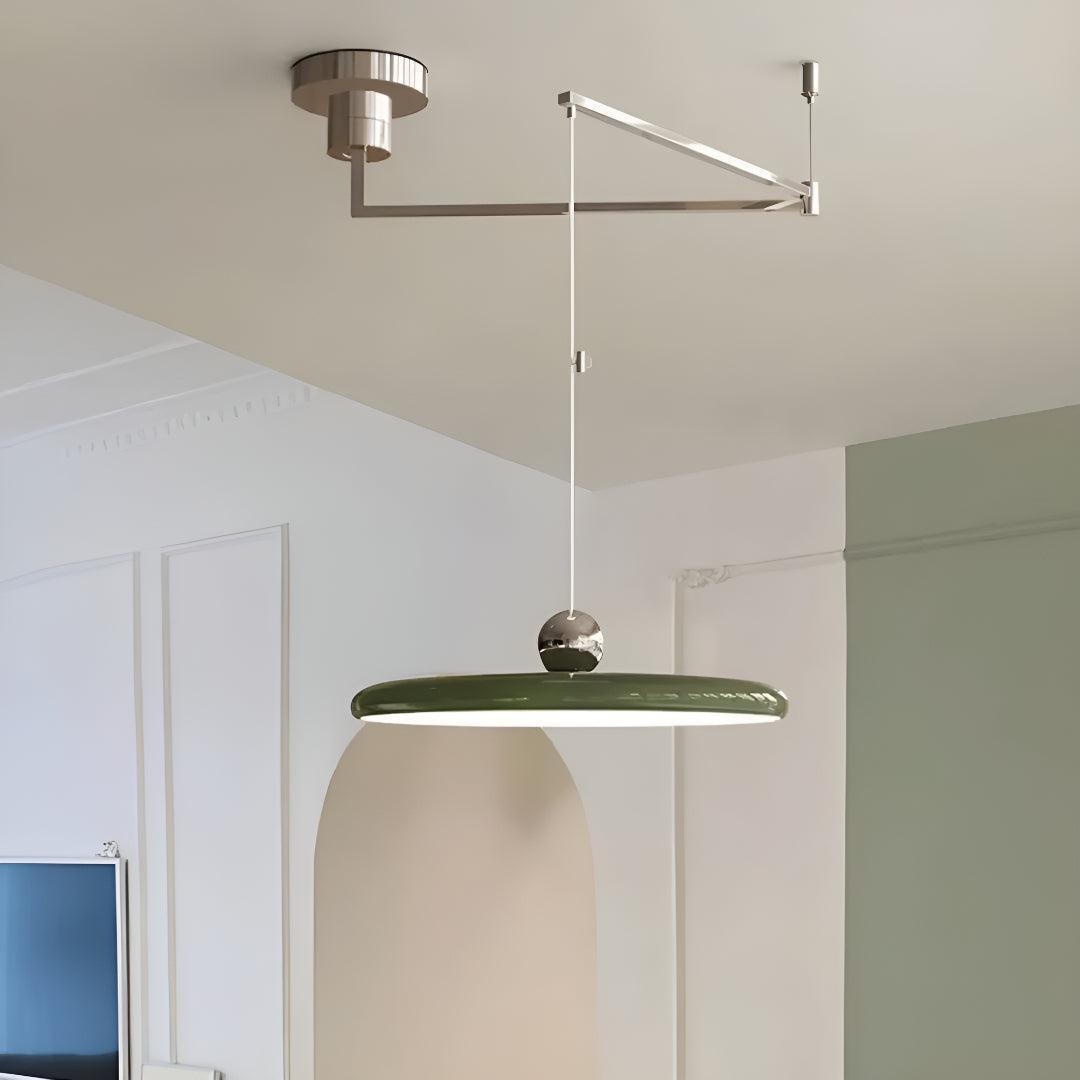 Flat Pendant Light With Adjustable Arm