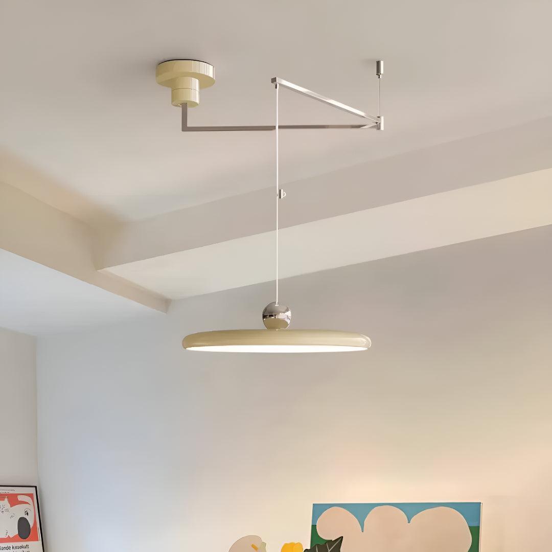 Flat Pendant Light With Adjustable Arm