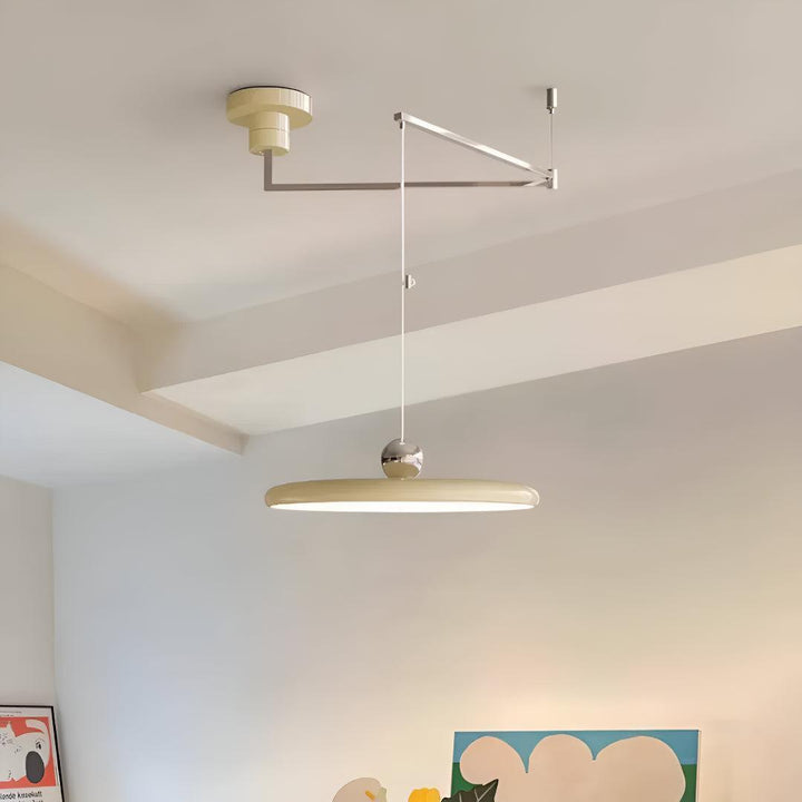 Flat Pendant Light With Adjustable Arm