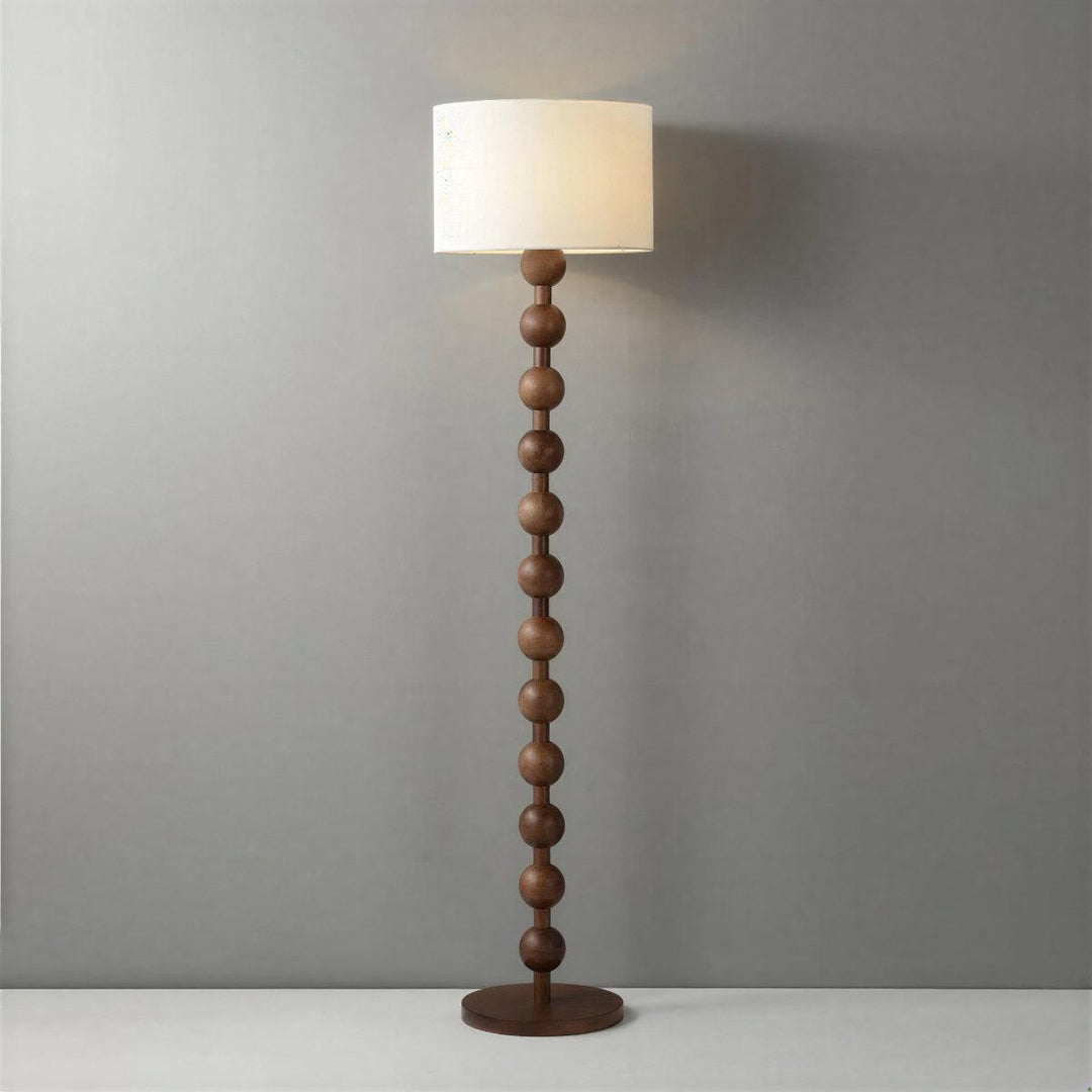 Floor Standing Lamp With Sculptural Stacked Ball Style
