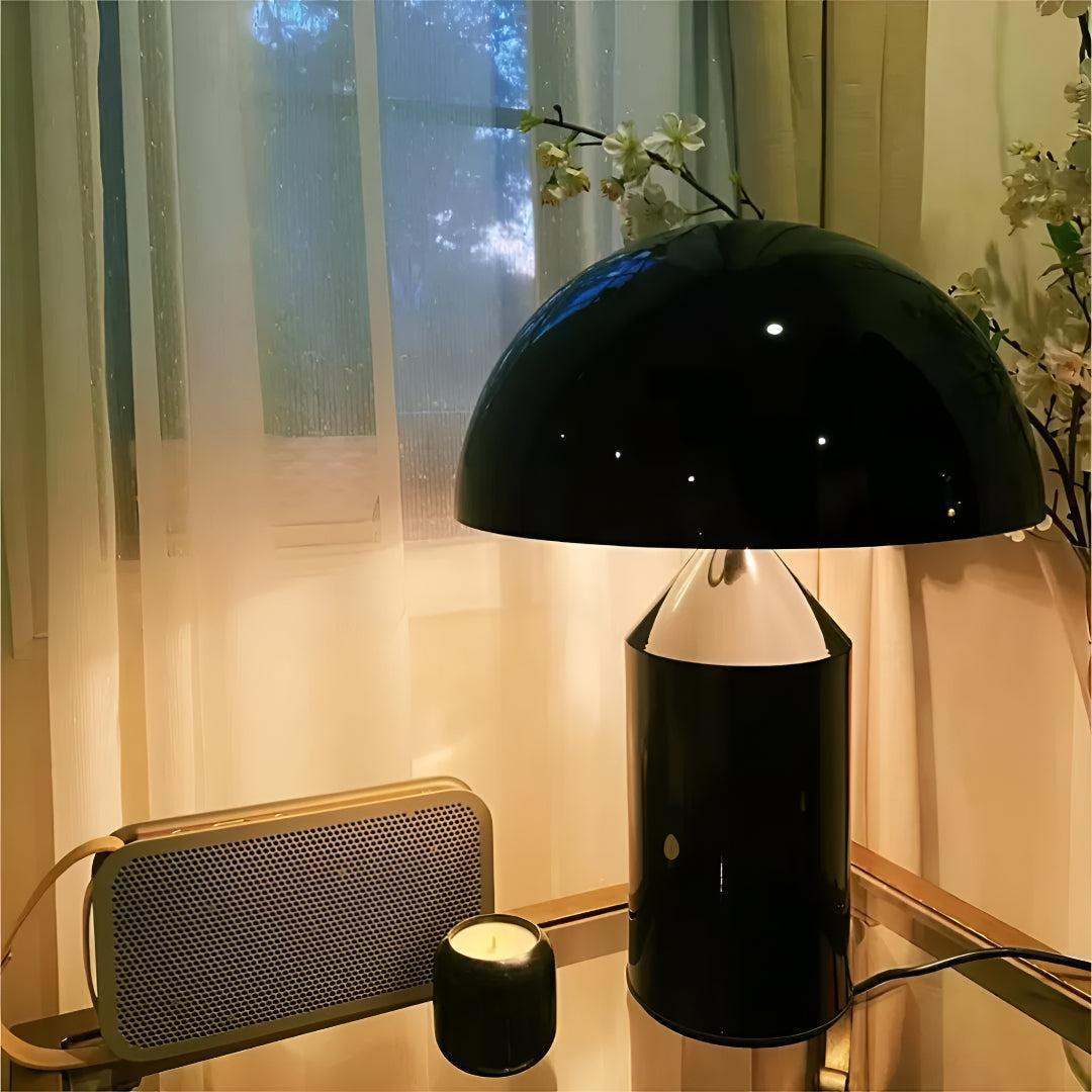 Metal Mushroom Style Table Lamp With Dome Shape