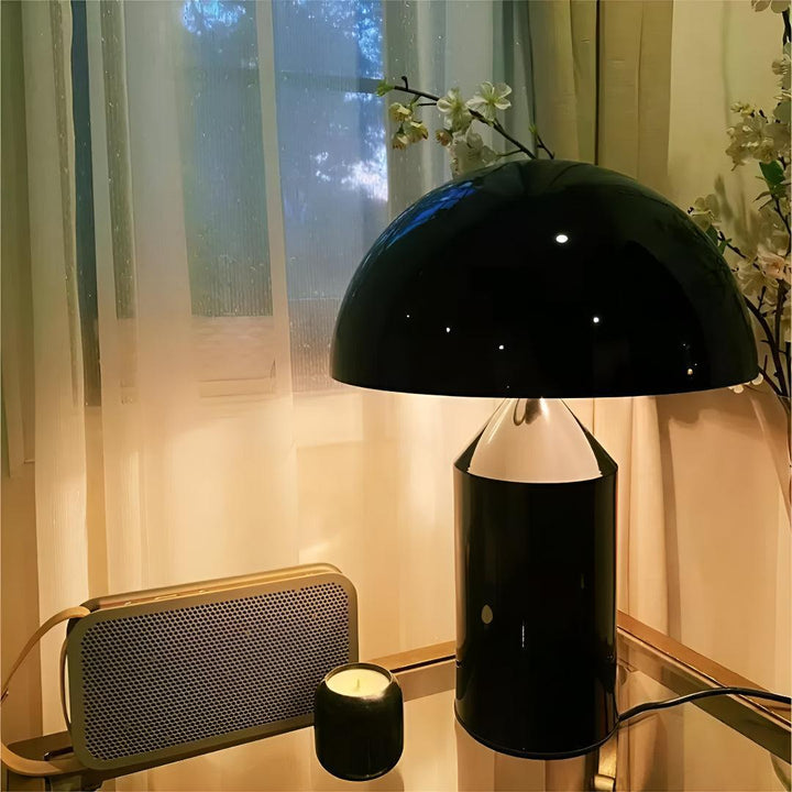 Metal Mushroom Style Table Lamp With Dome Shape