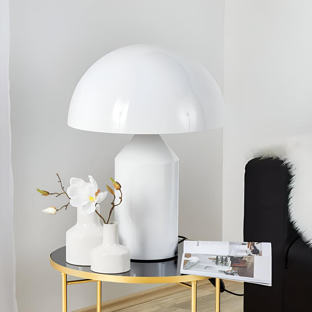 Metal Mushroom Style Table Lamp With Dome Shape