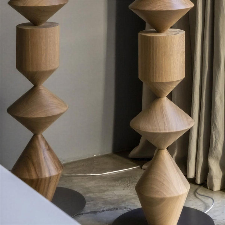 Mid Century Geometric Floor Lamp With Refined Distinctive Indirect Lighting Design