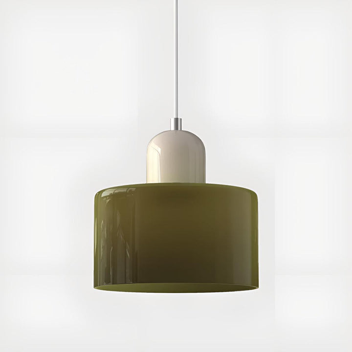 Mid Century Modern Glass Hanging Light Fixture