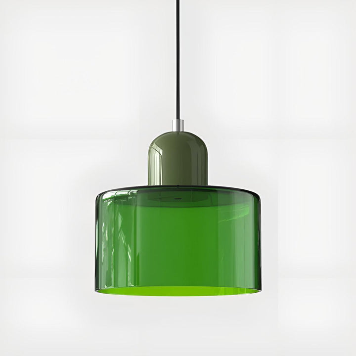 Mid Century Modern Glass Hanging Light Fixture