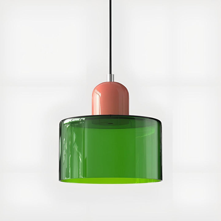 Mid Century Modern Glass Hanging Light Fixture