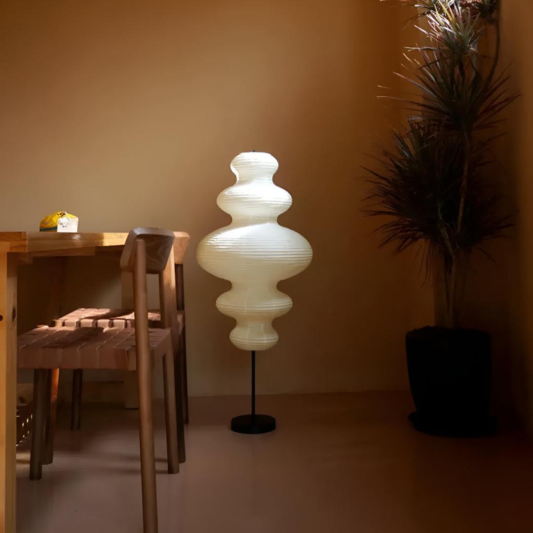 Mid Century Noguchi Floor Lamp With Sculptural Ambient Light