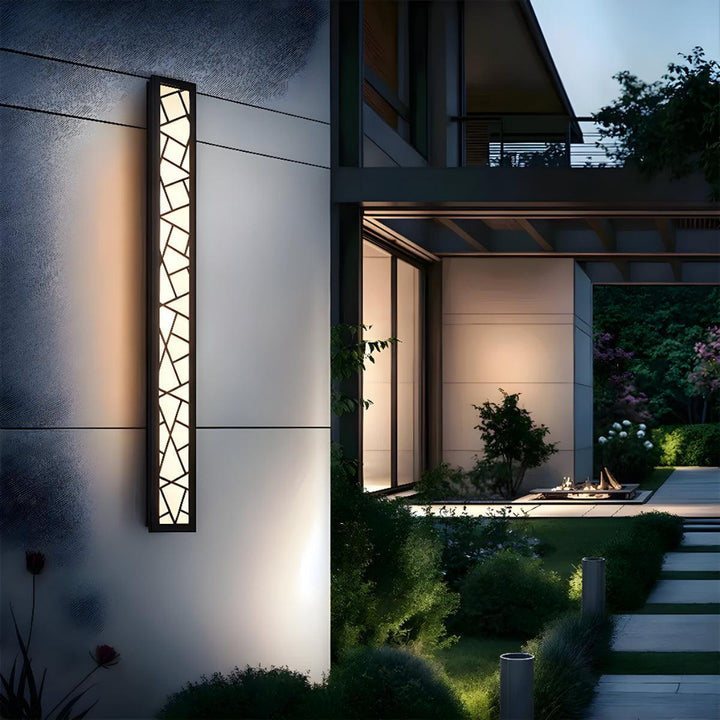 Modern Geometric Exterior Wall Light For Patio Illumination
