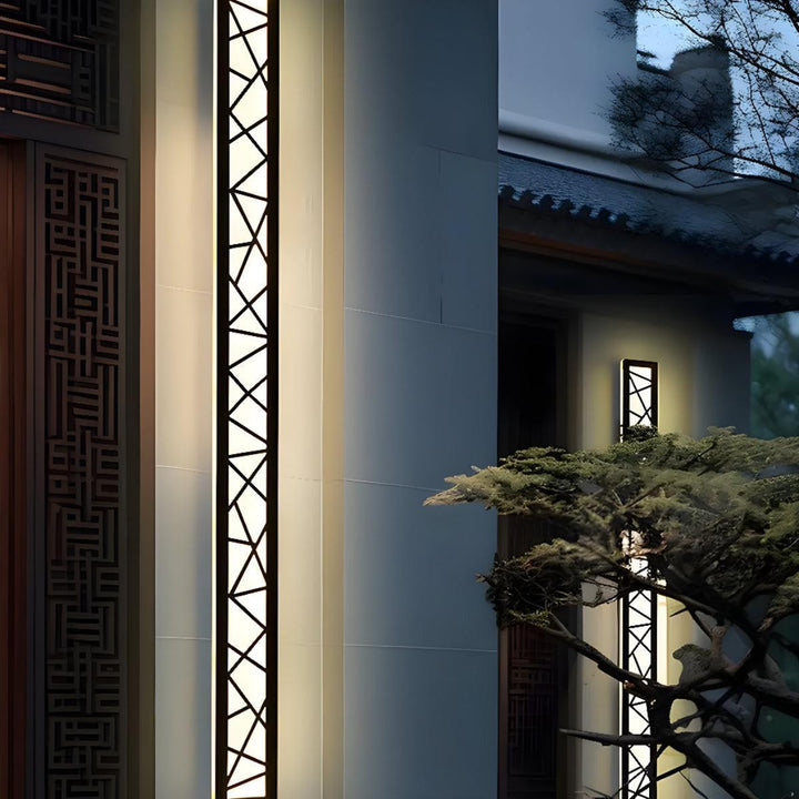 Modern Geometric Exterior Wall Light For Patio Illumination