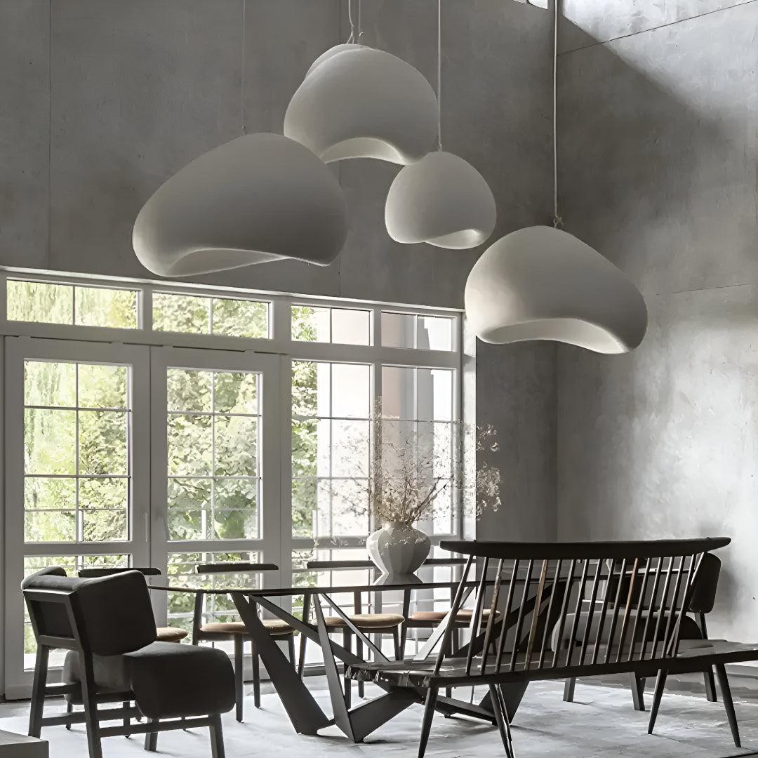 Modern Wabi Sabi Hanging Pendant Lights With Warm Ambient Glow