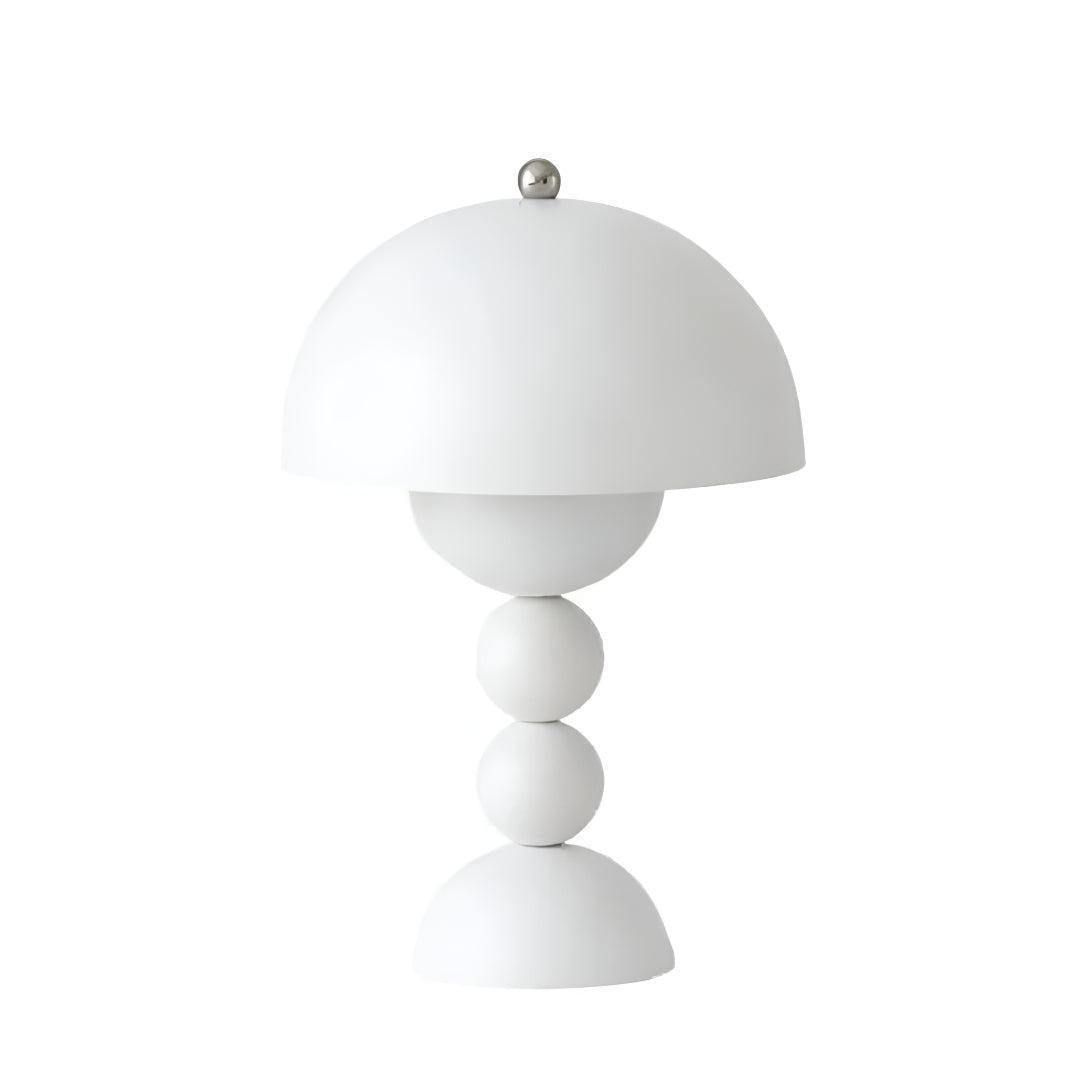 Nordic Styled Rechargeable Cordless Table Lamp With Mushroom Shade