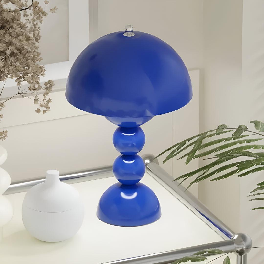 Nordic Styled Rechargeable Cordless Table Lamp With Mushroom Shade