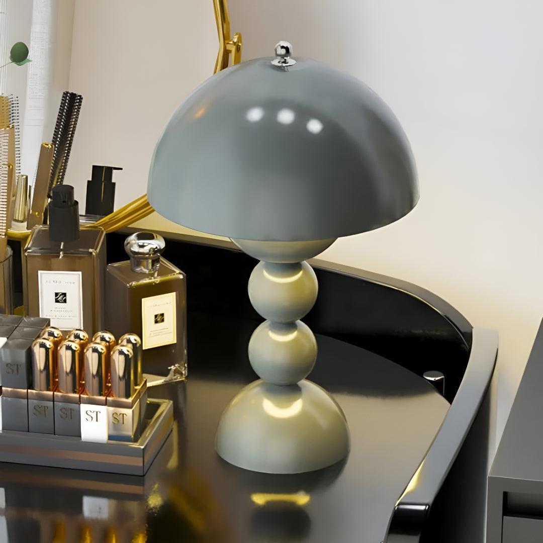 Nordic Styled Rechargeable Cordless Table Lamp With Mushroom Shade