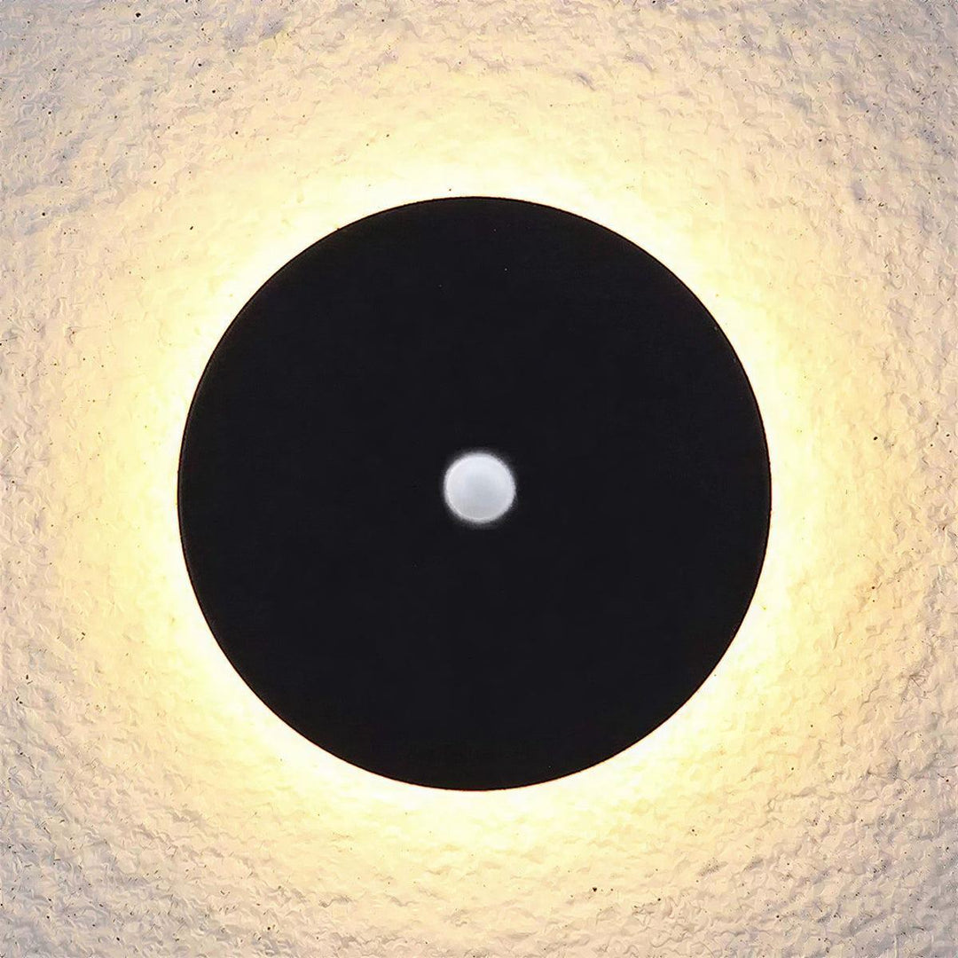 Outdoor Circular Wall Light With Minimalist Backlit Halo