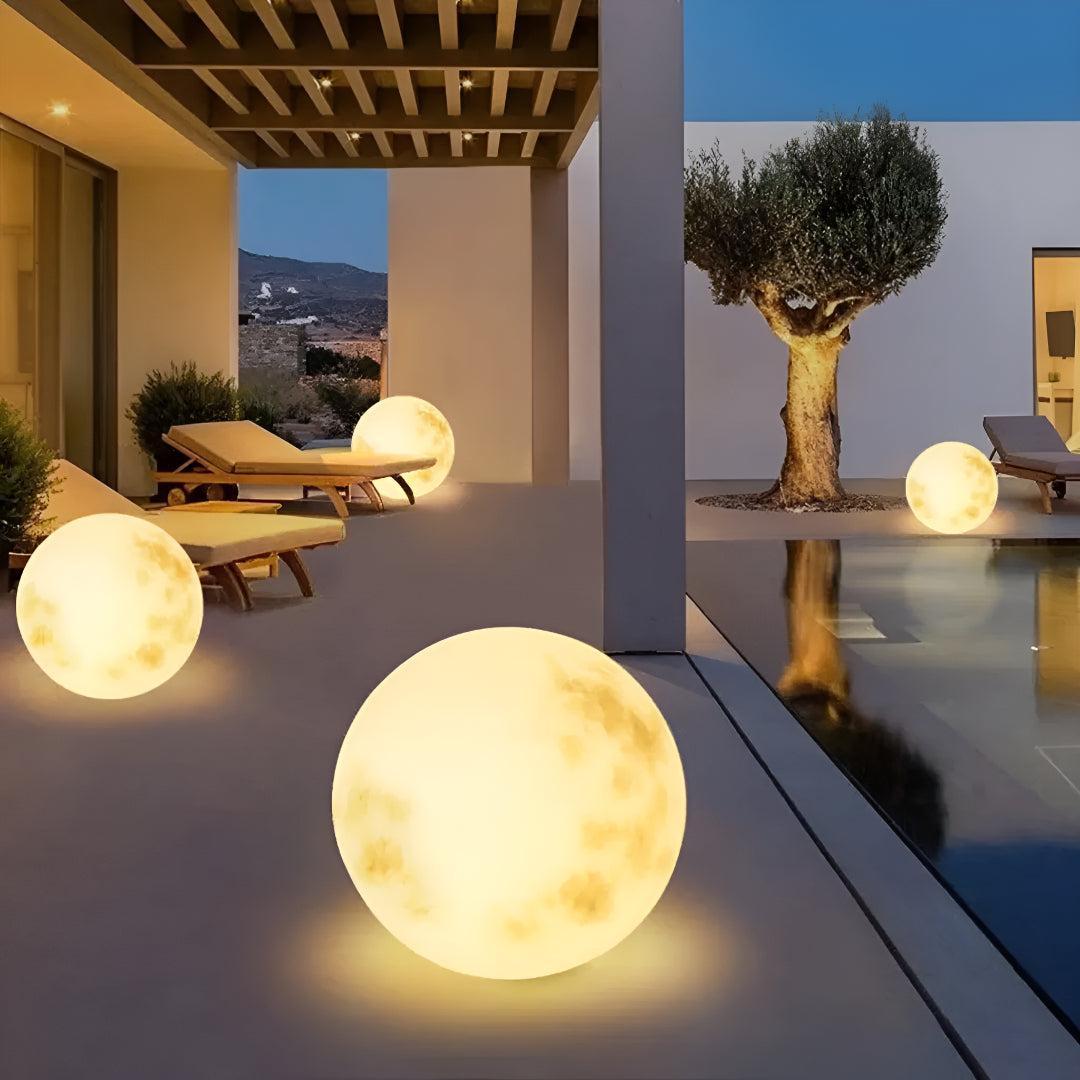 Outdoor Moon Styled Globe Light For Garden