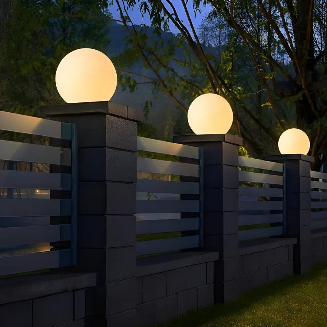 Outdoor Post Lights for Fence Walls with Moon Styled Glow