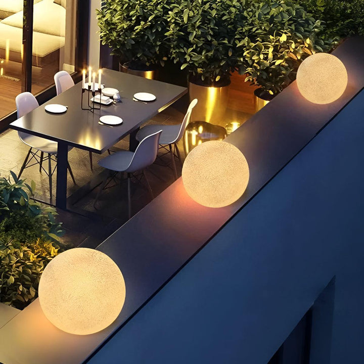 Outdoor Post Lights for Fence Walls with Moon Styled Glow