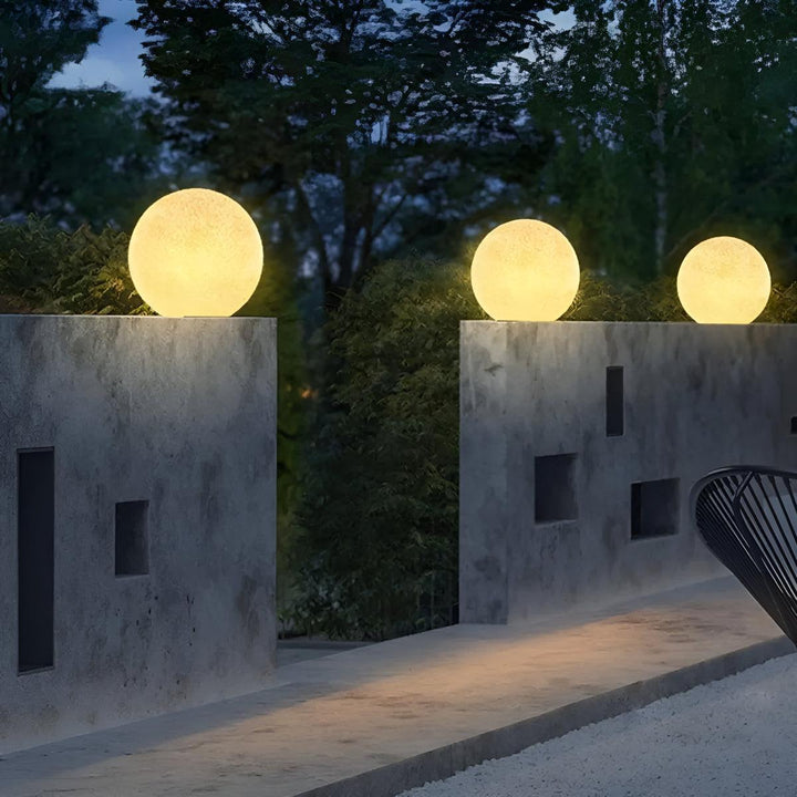 Outdoor Post Lights for Fence Walls with Moon Styled Glow