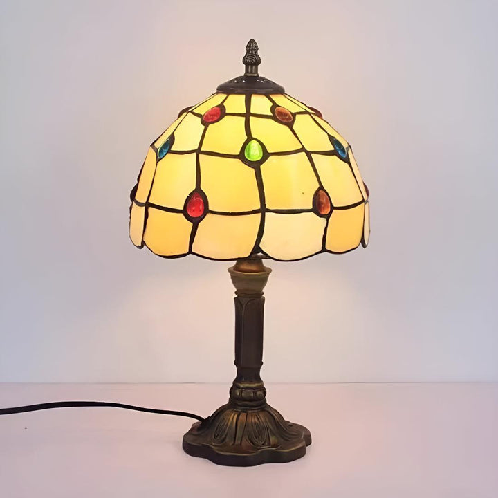 Retro Stained Tiffany Glass Table Lamp