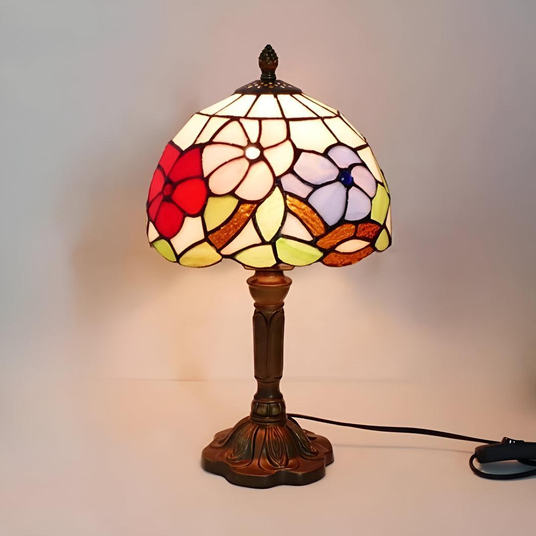 Retro Stained Tiffany Glass Table Lamp