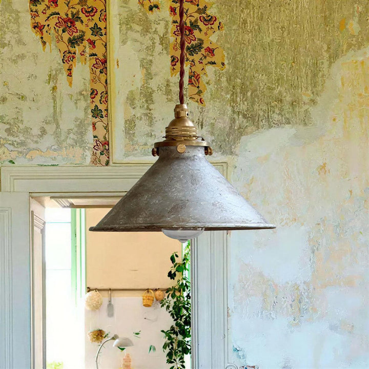 Rustic Cone Industrial Hanging Pendant Light