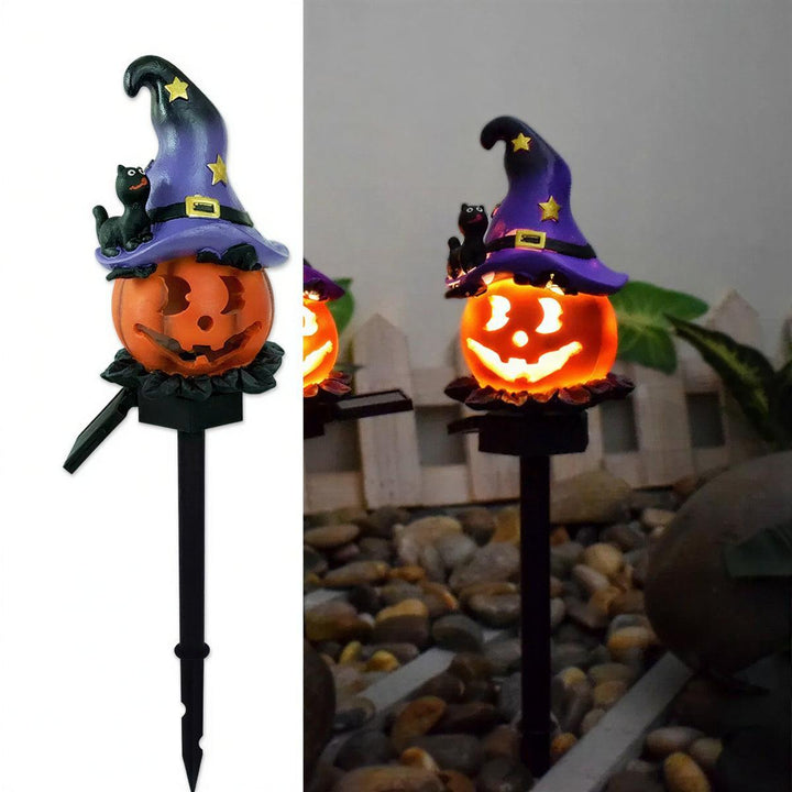 Solar Footpath Light With Halloween Pumpkin Design