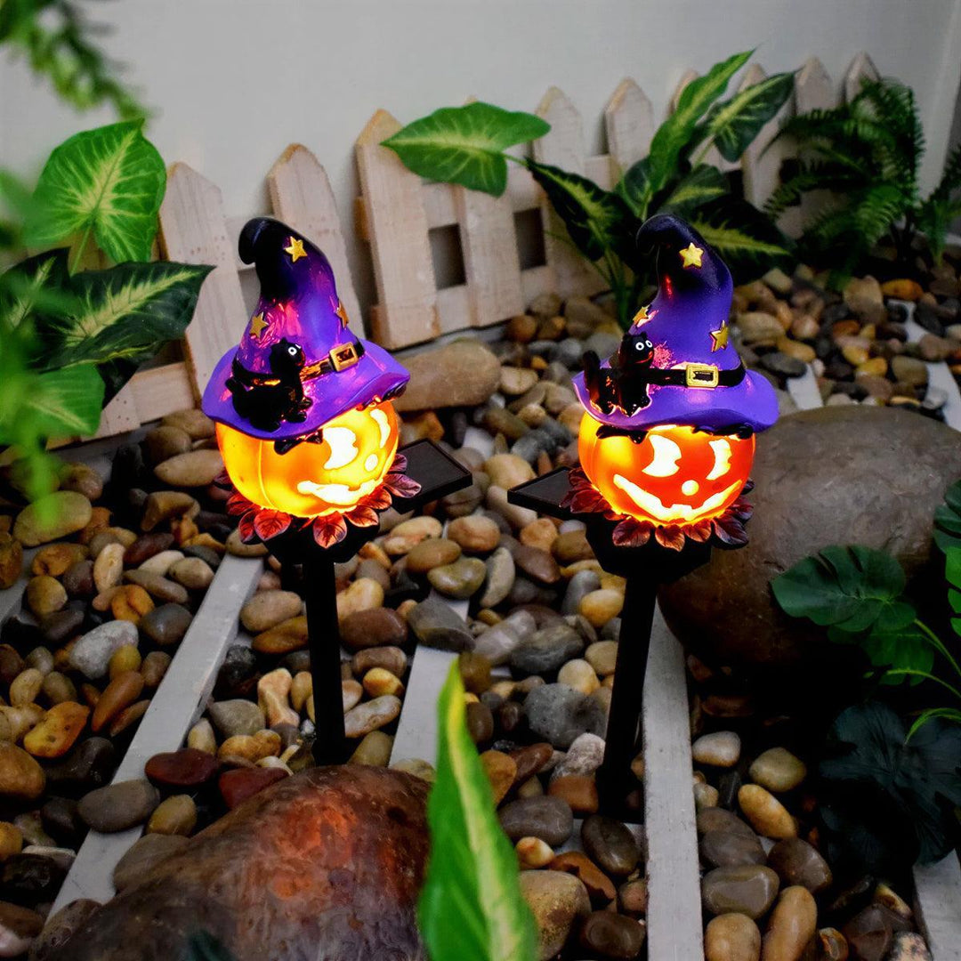 Solar Footpath Light With Halloween Pumpkin Design