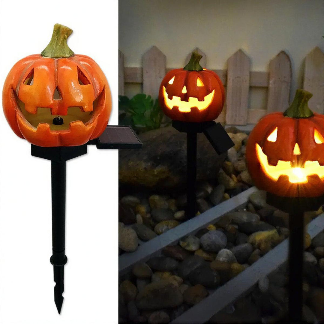 Solar Footpath Light With Halloween Pumpkin Design