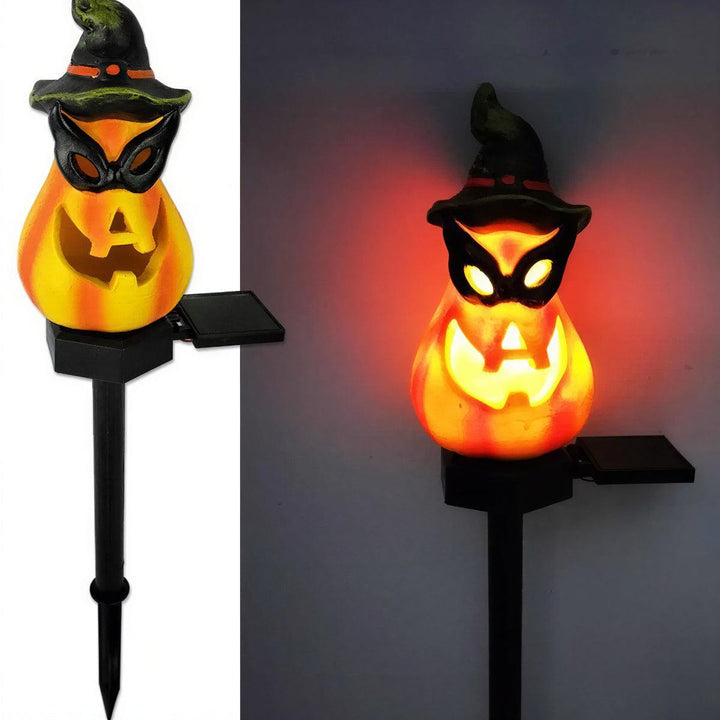 Solar Footpath Light With Halloween Pumpkin Design