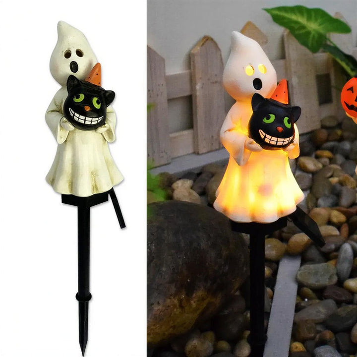 Solar Footpath Light With Halloween Pumpkin Design