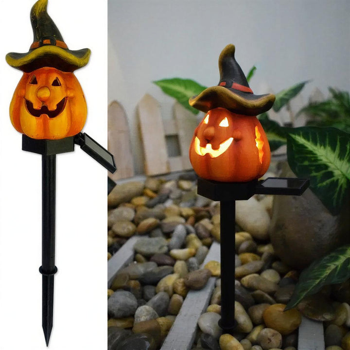 Solar Footpath Light With Halloween Pumpkin Design