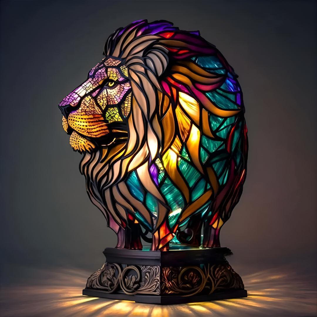 Stained Glass Animal Night Light Table Lamp