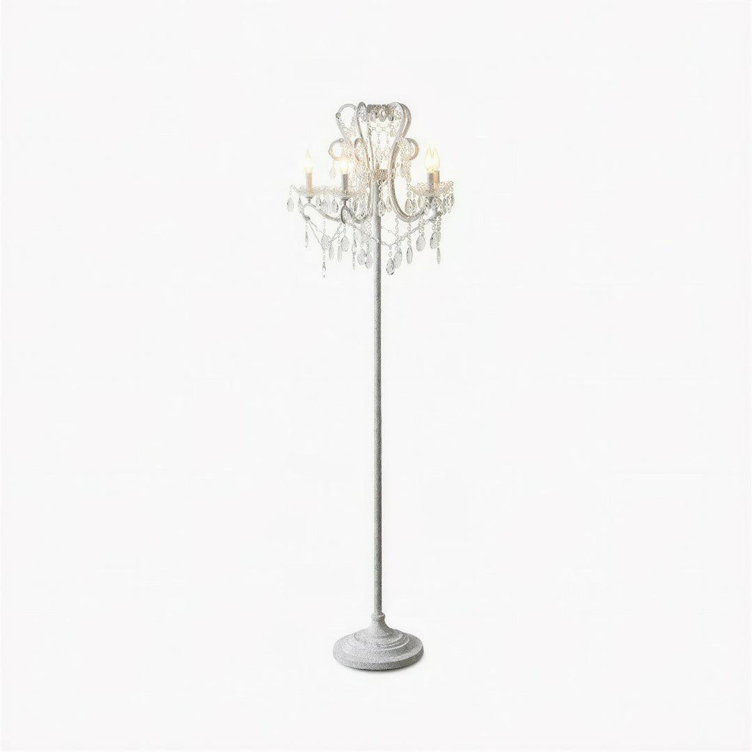 Traditional Luxury Chandelier Floor Lamp With Ornate Design