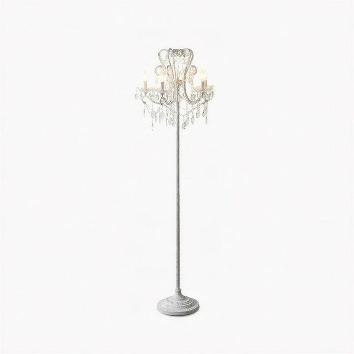 Traditional Luxury Chandelier Floor Lamp With Ornate Design