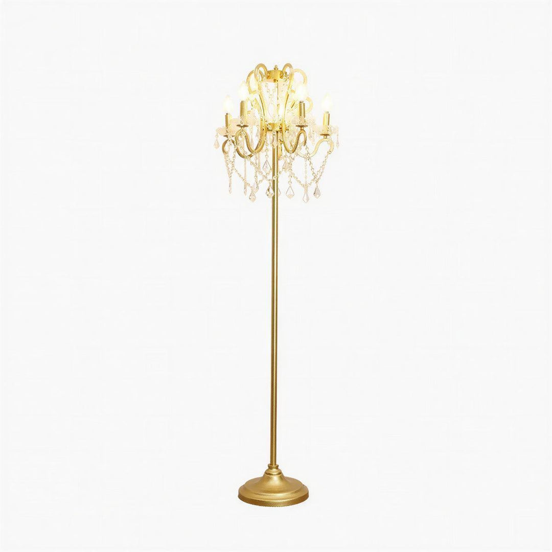 Traditional Luxury Chandelier Floor Lamp With Ornate Design