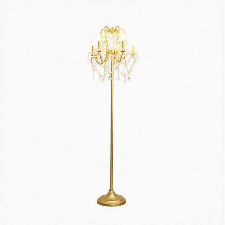 Traditional Luxury Chandelier Floor Lamp With Ornate Design