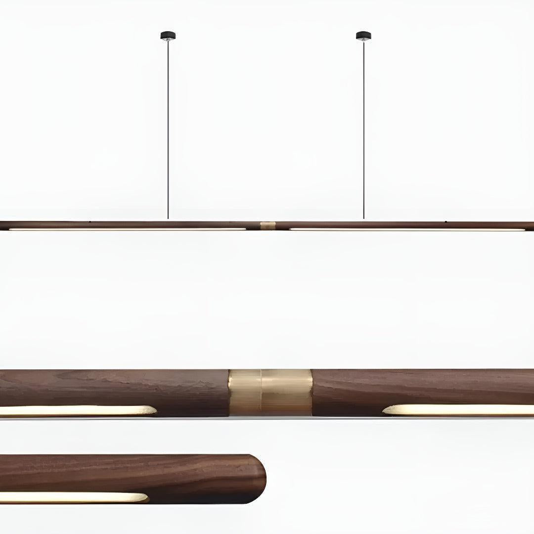 Wood Kitchen Island Linear Pendant Light For Modern Interiors